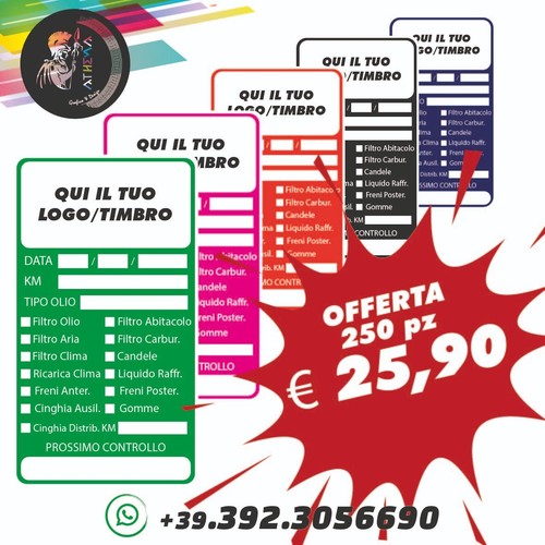 250 etichette adesive