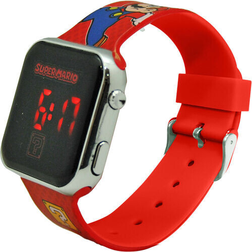 Super mario led rosso orologio - mario,