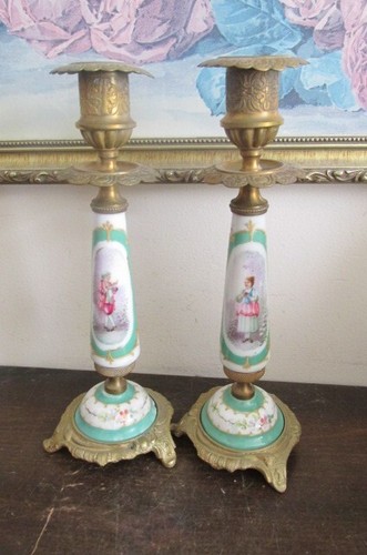 Antica coppia candelabri