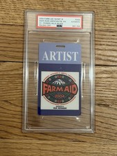 Pass sponsor Willie Nelson firmato Farm Aid 2004 certificato PSA/DNA auto