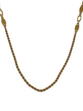 Collana catena con placca logo Dior Christian CD oro