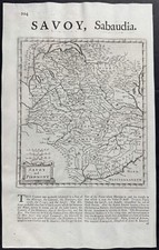 Moll - Mappa di Savoia e Piemonte. Geografo completo 2004 - 1723