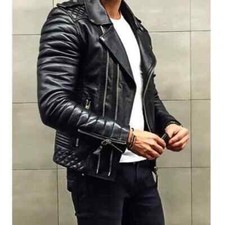 Autentica giacca di pelle nera