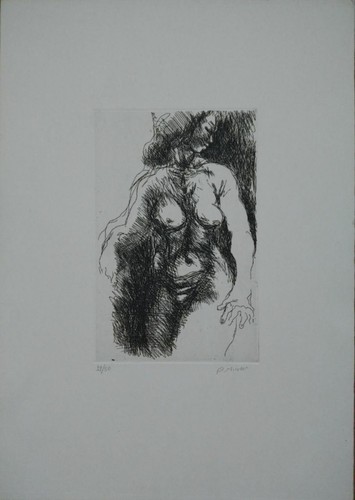 Murer augusto nudo acquaforte - murer,