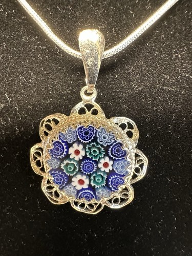 Ciondolo vetro millefiori - ciondolo,