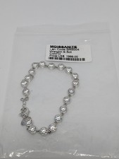 Bracciale tennis in moissanite 9,5 ct. Gioielli in argento sterling 925 alti brillantini 