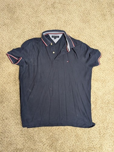 Polo uomo tommy - hilfiger, blu