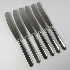 T099 SERVIZIO 6 COLTELLI DA FRUTTA DOLCE DESSERT IN ACCIAIO INOX VINTAGE 