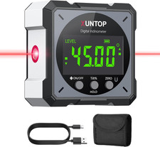 4 * 90° Inclinometro Digitale Ricaricabile Con Laser Bilaterale IP54 Schermo LCD