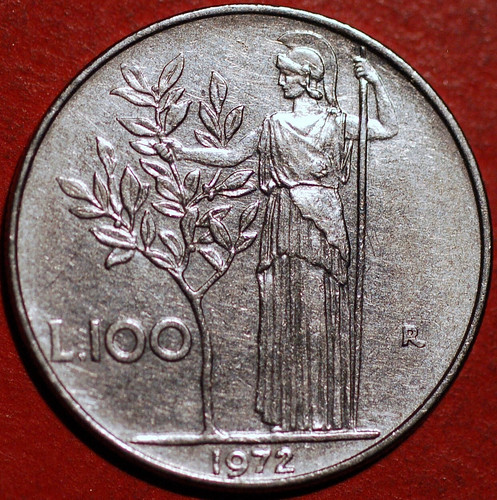 Italy 1972 100 - lire, km#