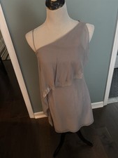 Susana Monaco Grey Silk Crepe