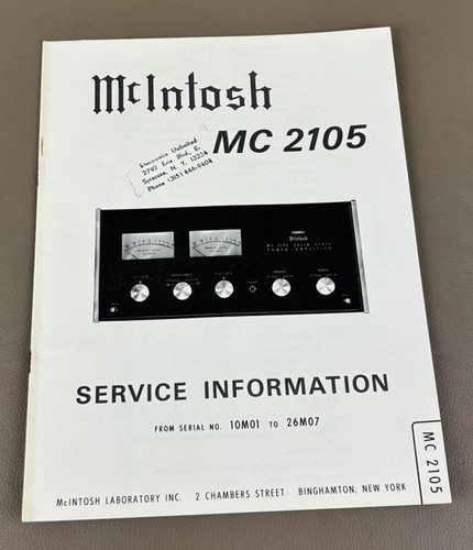 Mcintosh 2105 amplificatore - 2105,