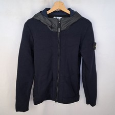 Cardigan Stone Island in pura lana vergine colore blu taglia M da uomo