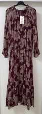 MAXI ABITO ZARA MAROON STAMPA