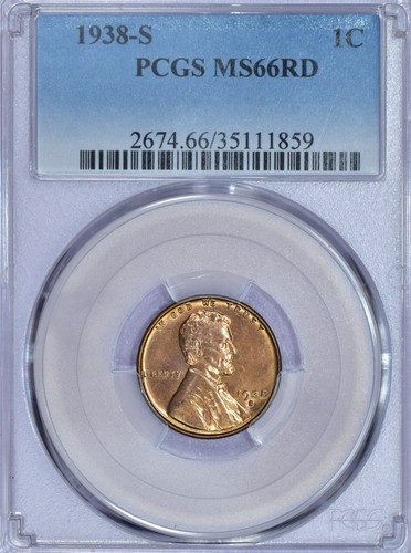 1938 pcgs ms66rd - 1938-s,