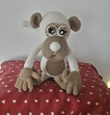 Scimmia uncinetto, fatto a mano, handmade, animali amigurumi, cameretta, lana