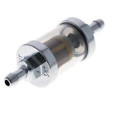 Filtro Benzina Cromo 8mm High Flow Con Vetro-Spia per Hot Rod US Car Showcar