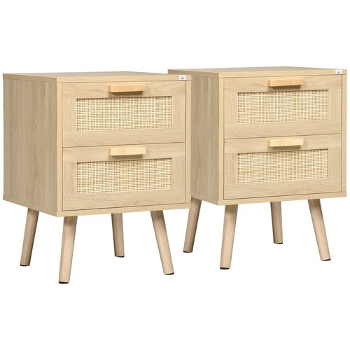 Homcom set comodini - 2, per