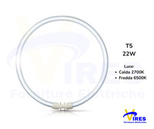 CIRCOLARE FLUORESCENTE T5 22W 6500K 2GX13 - MARINO CRISTAL- 6500K e 2700K - 22cm