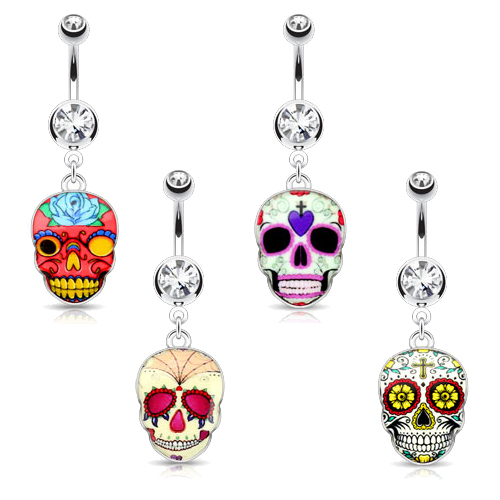 Piercing ombelico teschio - piercing, da