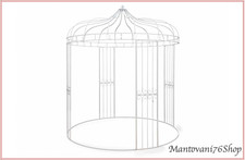 Gazebo tondo in metallo bianco