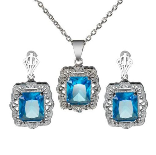 Set gioielli quadrati - set,