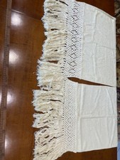 GRUPPO 4 ASCIUGAMANI (2 VISO + 2 BIDET) SPUGNA  BEIGE PURO COTONE VINTAGE 