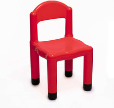 Seggiolina Plastica Rossa per Bambini Con Tappo 5X5 Cm, Pronta All'Uso, Antisciv