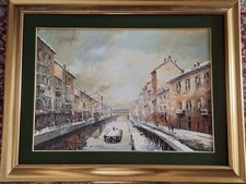 quadro dipinto a olio di Eugenio Mantegani autentico, cm 68x cm.48 con cornice.