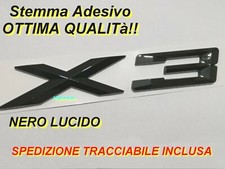 STEMMA TARGHETTA SCRITTA LOGO FREGIO BAULE POSTERIORE BMW X3 NERO OTTIMA