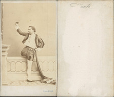 Juliano Donato, acteur espagnol, unijambiste Vintage CDV albumen carte de visite