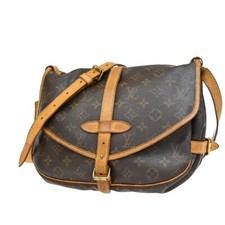 Borsa a tracolla Louis Vuitton logo Saumur 30 monogramma pelle marrone M42256 31EE474
