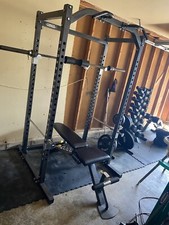 Squat Rack With Bench & Bar