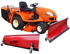 Targa spazzaneve universale per trattorino rasaerba monoasse rossa spazzaneve