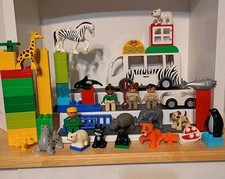Lego Duplo Zoo 6136 lotto leone tigre foca ippopotamo cane gatto zebra scimmia pantera autobus