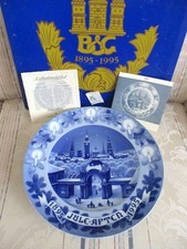 Bing & Grondahl 1895-1995 Centenario 100 Anni Piatto di Natale Scatola Limitata COA