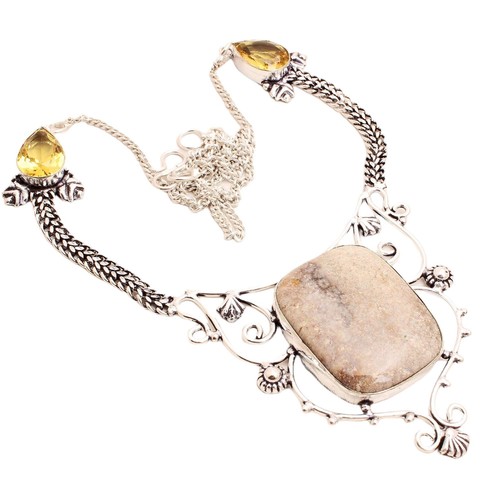 Fossil corallo gemma placcato - fossil,