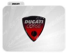 1 ADESIVO RESINATO 3D DUCATI CORSE 45  MM ROSSO OLD SCUDETTO PANIGALE MONSTER HY