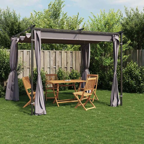 Gazebo con tende 3x6cm 3x3cm - gazebo,