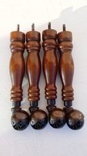 4 gambe con ruote per mobile antico piedini gambe legno massello tavolo sedie
