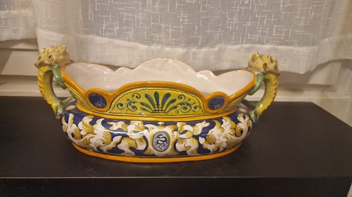 Vaso ceramica maiolica anni - , 50