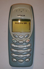 Telefono cellulare Nokia 3410 con caricabatterie, colore Petrolio-Beige