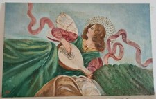 Quadro Angelo che Suona olio su tela della fine dell' 800 