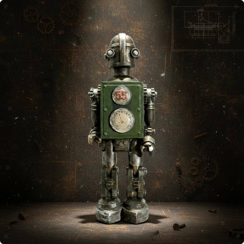 Statuetta robot retrò - statuetta,