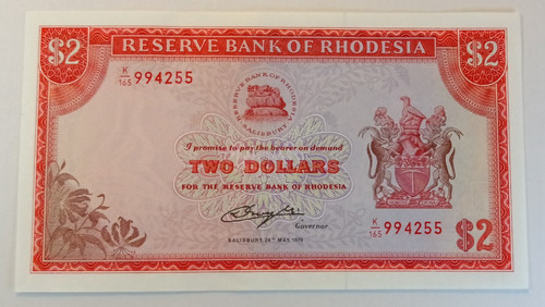 Rhodesia 1979 dollari - rhodesia, 2