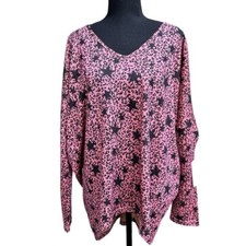 Top rosa Dolman manica lunga