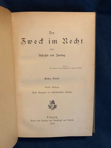Von jhering der zweck - der, recht