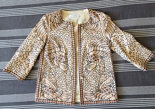 Giacca ricamata zara trafaluc - ricamata,
