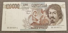 100000 LIRE CARAVAGGIO 1°