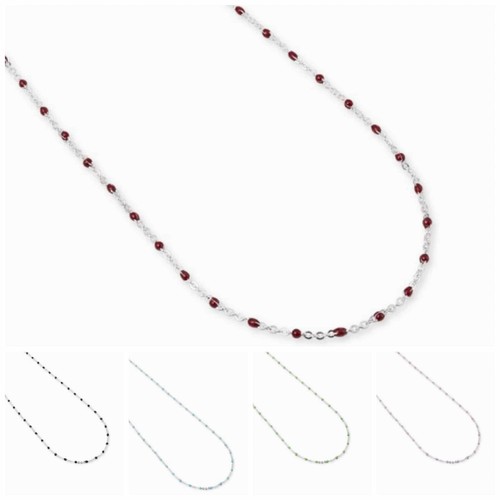 Collana catena con smalti - collana, a